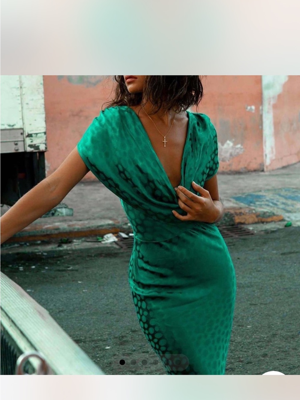 Rat and Boa Green Odessa Dress - Picture 2 of 4